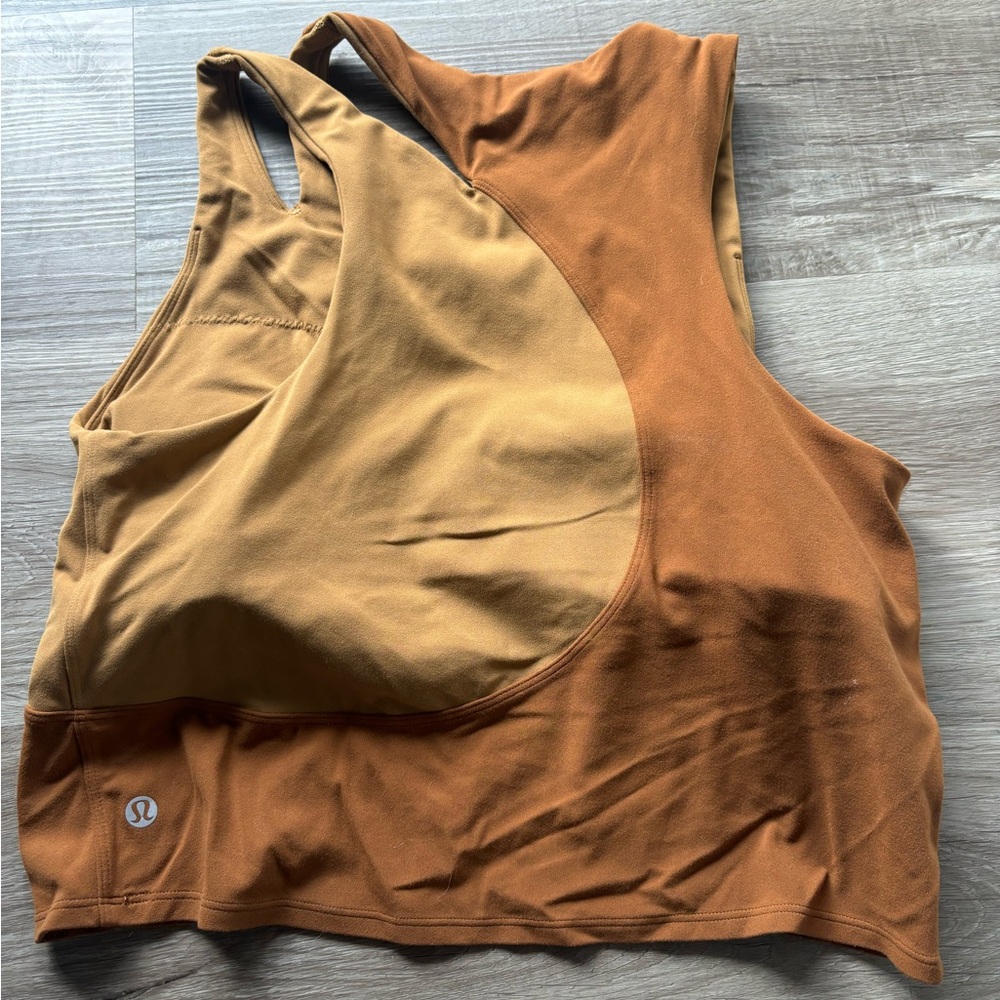 lululemon athletica Two-Tone Tank Top in Rust and Camel